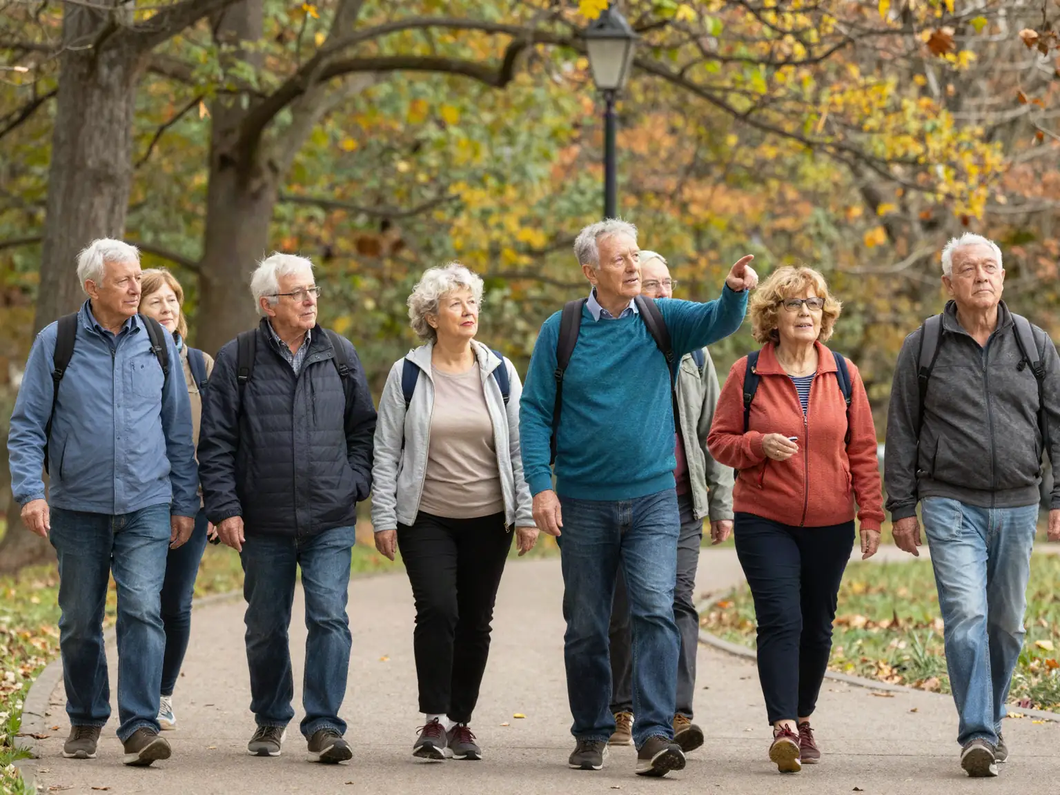 Seniorinnen und Senioren arbeiten gemeinsam im Garten eines Wohnprojekts